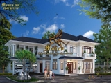 Mẫu thiết kế biệt thự 2 tầng 200m2 mái Nhật đẳng cấp có 4 phòng ngủ