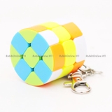 Mini 3x3 Cylinder cube with keychain