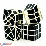 The Lefun Hollow Sticker Monochrome Cube Gift Box Combo Rubik Carbon