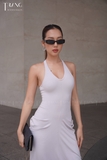 ĐẦM BODYCON DÁNG DÀI NHẤN EO LISA MÀU GHI