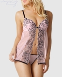 LASENZA LINGERIE FRONT-CLOSED PUSH UP BABYDOLL