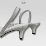 DENIM BOW SANDAL BOUTIQUE WHITE - GIÀY SANDAL NỮ ĐÍNH NƠ DENIM