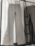 JAN HIGH WAIST GREY FLARE TROUSERS - QUẦN JEANS JAN XÁM ỐNG LOE LƯNG CAO CO GIÃN