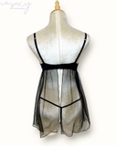 LASENZA UNLINED LIGHTLY LINED BABYDOLL WITH TULLE