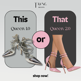 GIÀY CAO GÓT MŨI NHỌN QUEEN 2.0 BẠC