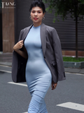 Sky blue body dress - Đầm ôm dáng dài không tay