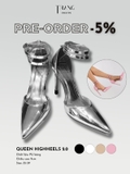 GIÀY CAO GÓT MŨI NHỌN QUEEN 2.0 BẠC