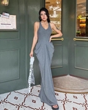 ĐẦM BODYCON DÁNG DÀI NHẤN EO LISA MÀU XÁM