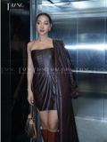 LEATHER BROWN MANTO -GLAM ÁO MANTO DA THỜI TRANG GLAM