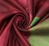 ĐẦM HAI DÂY CỔ ĐỔ HỌA TIẾT ĐỎ PHỐI XANH