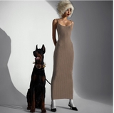 ĐẦM HAI DÂY DÁNG DÀI ÔM BODY THUN GÂN