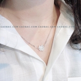 Dây chuyền bạc Việt Nam bốn lá liền mặt