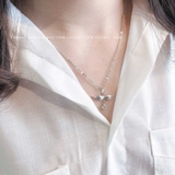 Dây chuyền bạc Việt Nam cánh chim ổ đá miết