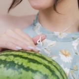 Dây chuyền bạc Việt Nam giọt nước đá giữa