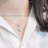 Dây chuyền bạc Việt Nam hồ ly đá nhọn