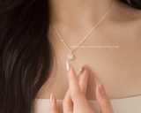 Dây chuyền bạc Việt Nam hoa thổ cẩm