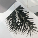 Dây chuyền bạc Việt Nam lá đá dài