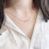 Dây chuyền bạc Việt Nam lá đá thưa