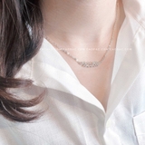 Dây chuyền bạc Việt Nam lá đá to