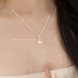 Dây chuyền bạc Việt Nam Ngọc trai Freshwater Nguyệt thực