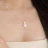 Dây chuyền bạc Việt Nam Ngọc trai Freshwater Nguyệt thực