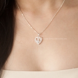 Dây chuyền bạc Việt Nam tim đá ổ đá tim