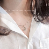 Dây chuyền bạc Việt Nam trăng lồng lấp lánh