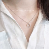 Dây chuyền bạc Việt Nam tròn rỗng móc tròn