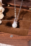 Dây chuyền bạc Việt Nam Ngọc trai Freshwater Halo Drop