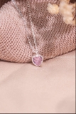 Dây chuyền bạc Việt Nam Pink Heart