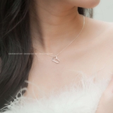 Dây chuyền bạc Việt Nam tim đá rỗng