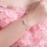 Lắc tay bạc Việt Nam nơ ổ đá rơi