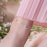 Lắc chân bạc Việt Nam sao trăng đá