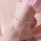 Lắc chân bạc Việt Nam dải đá bi rơi