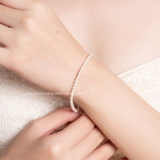 Lắc tay bạc Việt Nam Ngọc trai Freshwater Moonlet