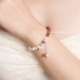 Lắc tay bạc Việt Nam Ngọc trai Freshwater Strawberry Wing