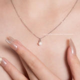 Dây chuyền bạc Việt Nam Ngọc trai Freshwater Mini Glow