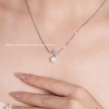 Dây chuyền bạc Việt Nam Ngọc trai Freshwater Twinkle Bow