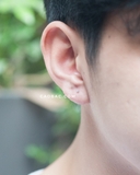 Khuyên tai bạc Việt Nam bi trơn size nhỏ (chiếc)