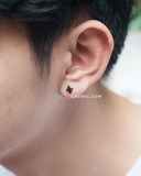 Khuyên tai bạc Việt Nam đá vuông (chiếc)