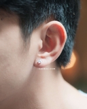 Khuyên tai bạc Việt Nam đá vuông (chiếc)