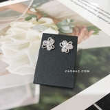 Khuyên tai bạc Việt Nam hoa ba cánh