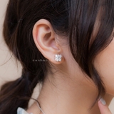 Khuyên tai bạc Việt Nam Plum Blossom