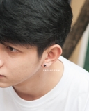 Khuyên tai bạc Việt Nam sao đá (chiếc)