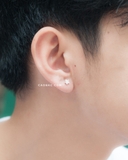 Khuyên tai bạc Việt Nam sao đá (chiếc)