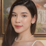 Khuyên tai bạc Việt Nam Ngọc Trai Freshwater nguyệt quế