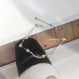 Lắc chân bạc Việt Nam hoa phay sợi xích