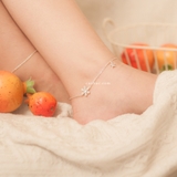 Lắc chân bạc Việt Nam hoa sáu cánh sao rơi