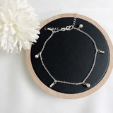 Lắc chân bạc Việt Nam sợi xích bi ống trụ