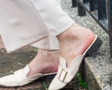 Lắc chân bạc Việt Nam trăng ba sao treo